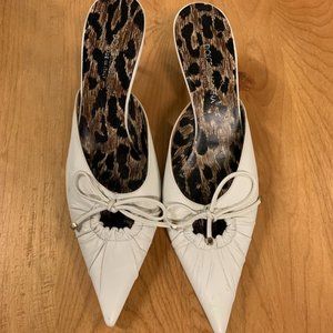 90s Dolce & Gabbana cream leather mules